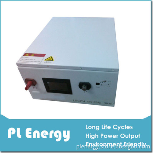 48V 125ah with Monitoring System LiFePO4 Lithium Battery